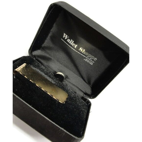 Vintage Hayward Money Clip Brushed Gold Tone Men Wallet ID Credit Card Holder - Picture 12 of 12